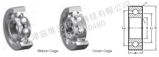 NHBB SSR-2A 深溝球軸承圖紙